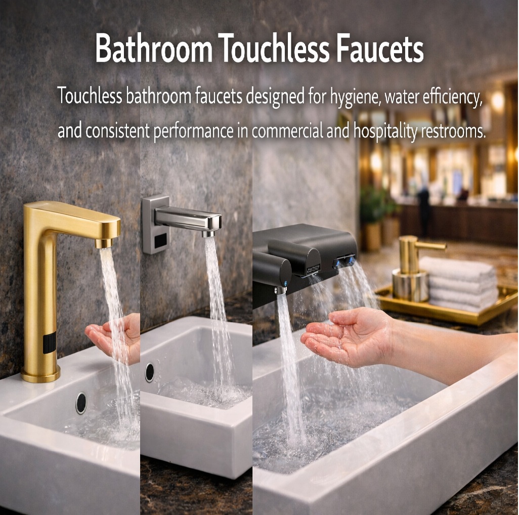 Bathroom touchless faucets collection for commercial restrooms